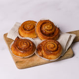 2 cinnamon rolls - gluten-free, vegan sweet baked goods