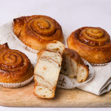 2 cinnamon rolls - gluten-free, vegan sweet baked goods