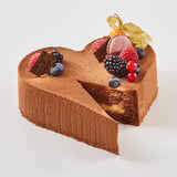 Chocolate mousse cake with crème brûlée - gluten-free cake